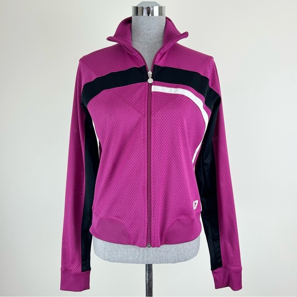 Nike Retro Mesh Chainstitch Embroidered Women's Purple and Black Jacket - Picture 1 of 9